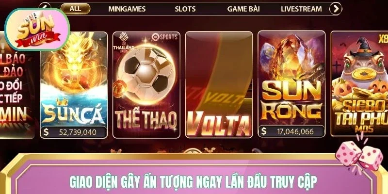 Giao diện gây ấn tượng ngay từ lần đầu truy cập